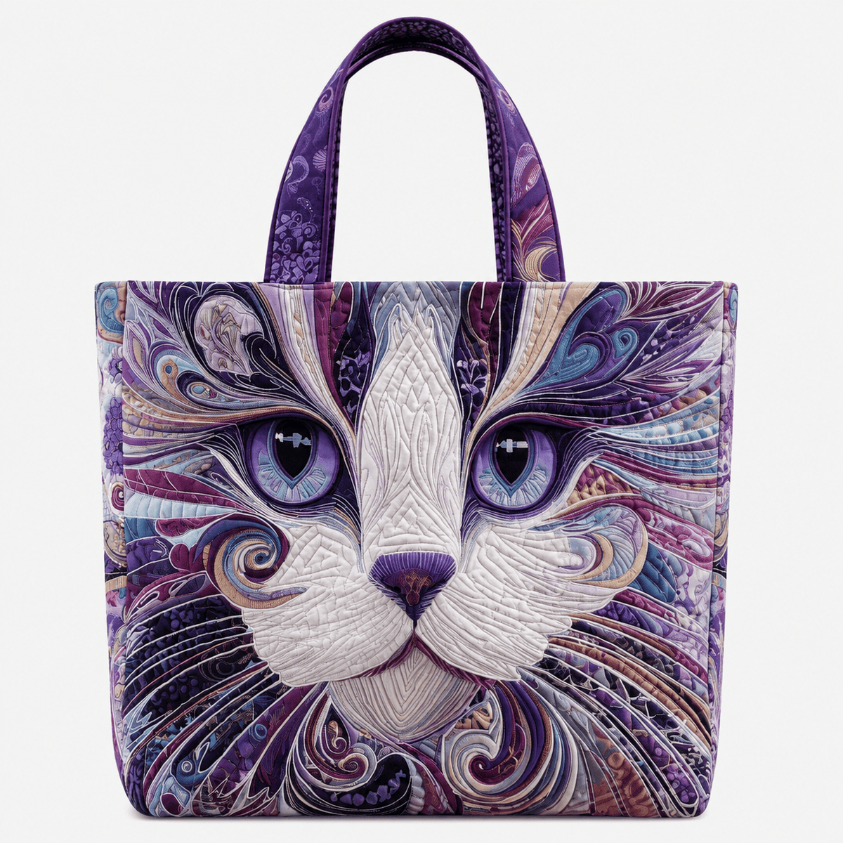 3D Printed Quilted Tote Bag 3D Printed Polyester Quilted Tote Bag for Travel Shopping and Beach Use