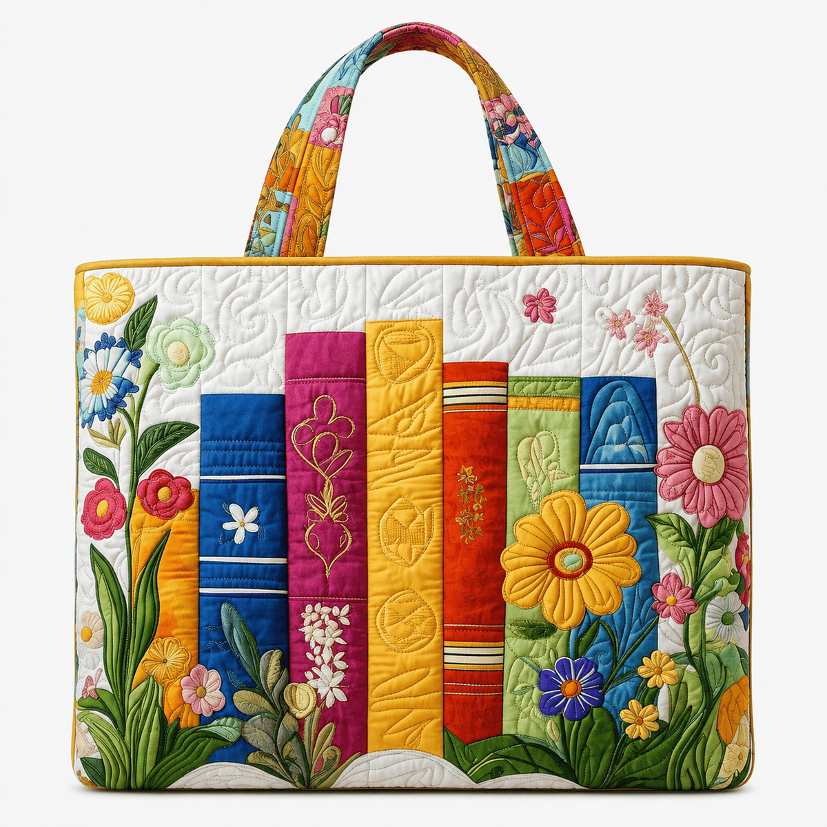 3D Printed Quilted Tote Bag 3D Printed Polyester Quilted Tote Bag for Travel Shopping and Beach Use