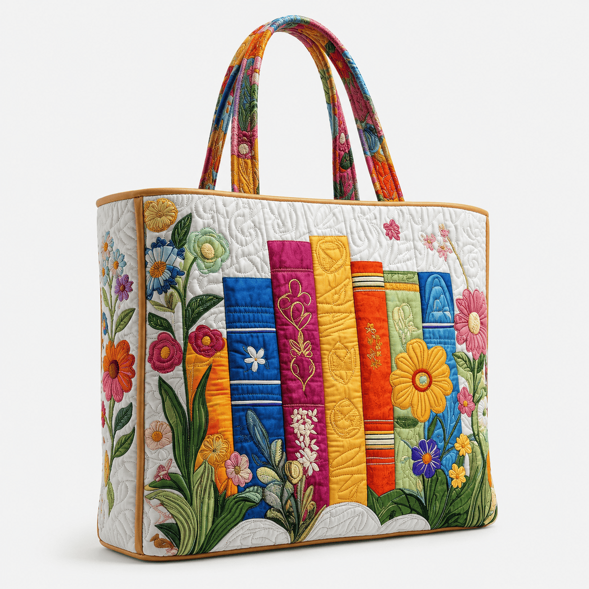 3D Printed Quilted Tote Bag 3D Printed Polyester Quilted Tote Bag for Travel Shopping and Beach Use