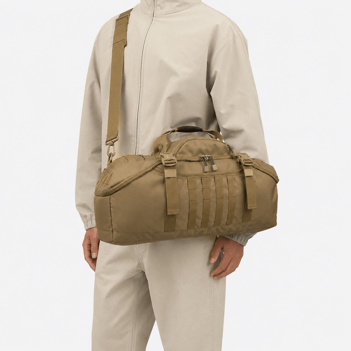 80L Tactical MOLLE Travel Duffel Bag 80L 600D Polyester Tactical MOLLE Duffel Bag for Travel and Camping