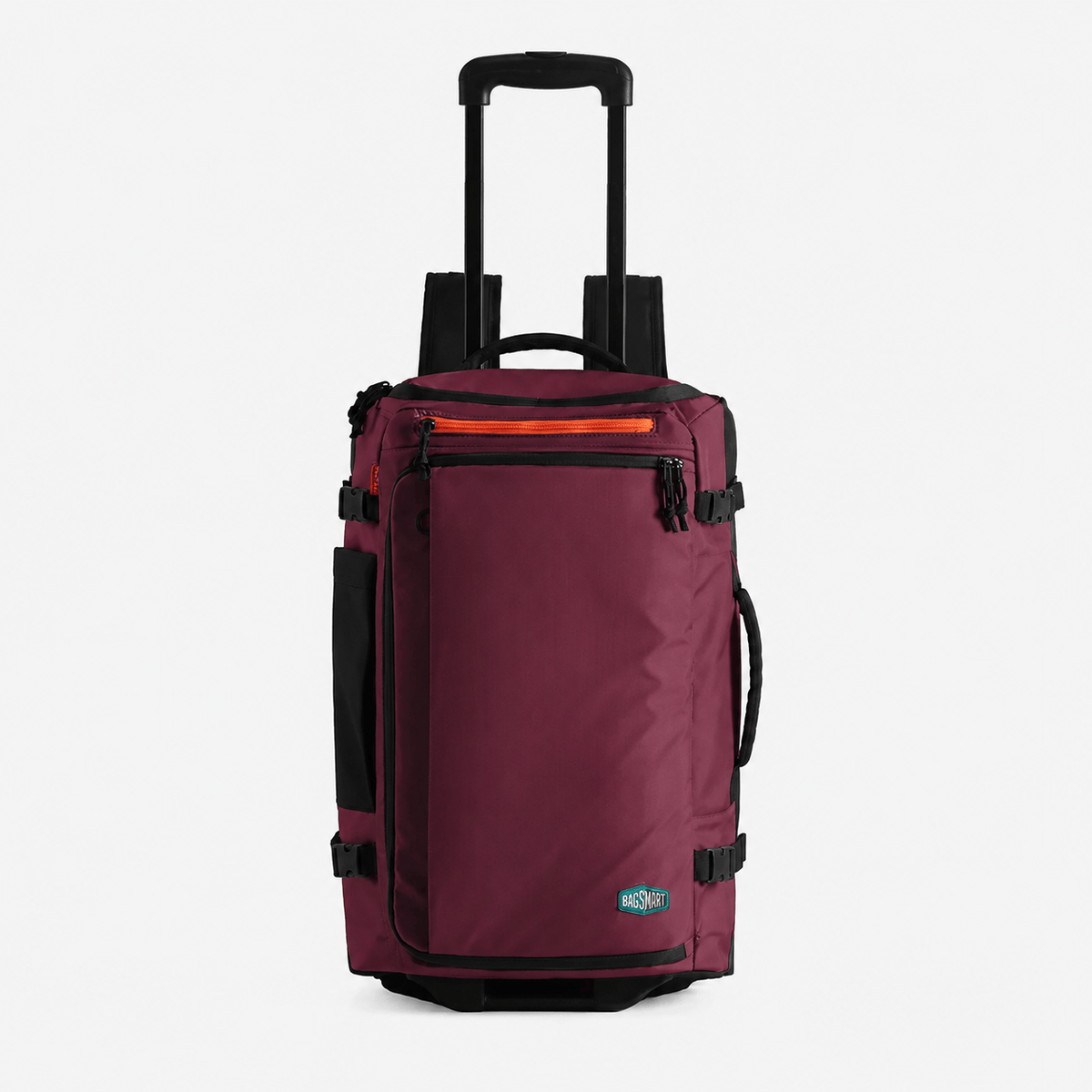 BAGSMART Rolling Travel Backpack with Wheels BAGSMART Ripstop Nylon Rolling Travel Backpack for Carry-On Trips 43L