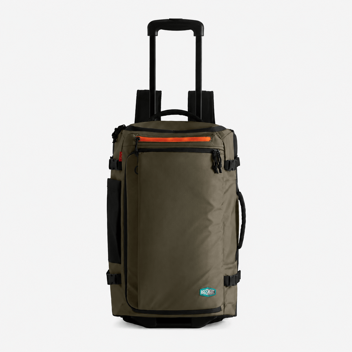 BAGSMART Rolling Travel Backpack with Wheels BAGSMART Ripstop Nylon Rolling Travel Backpack for Carry-On Trips 43L