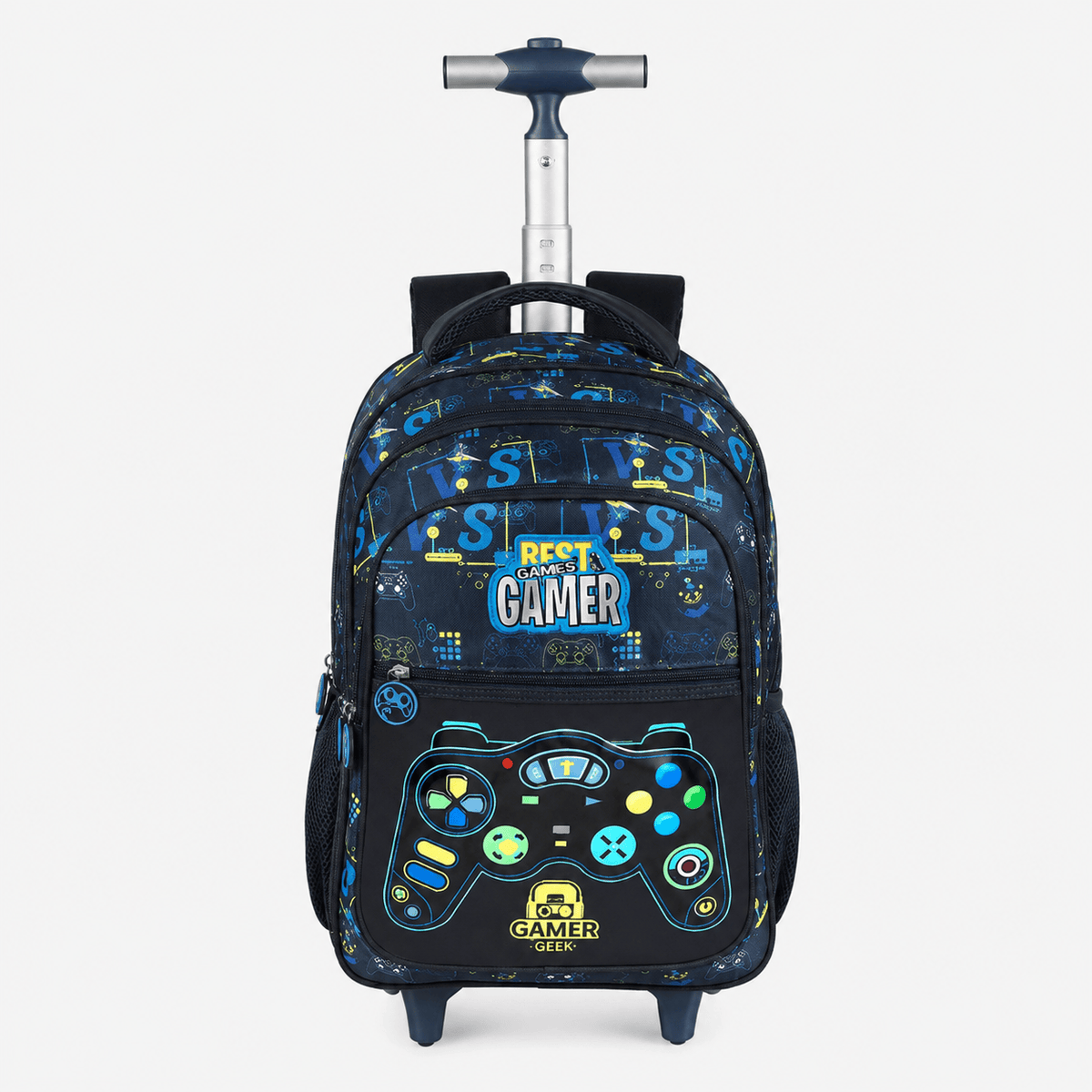 Football Rolling School Backpack with Wheels for Boys PU Football Rolling School Backpack for Boys with Wheels 18 Inch