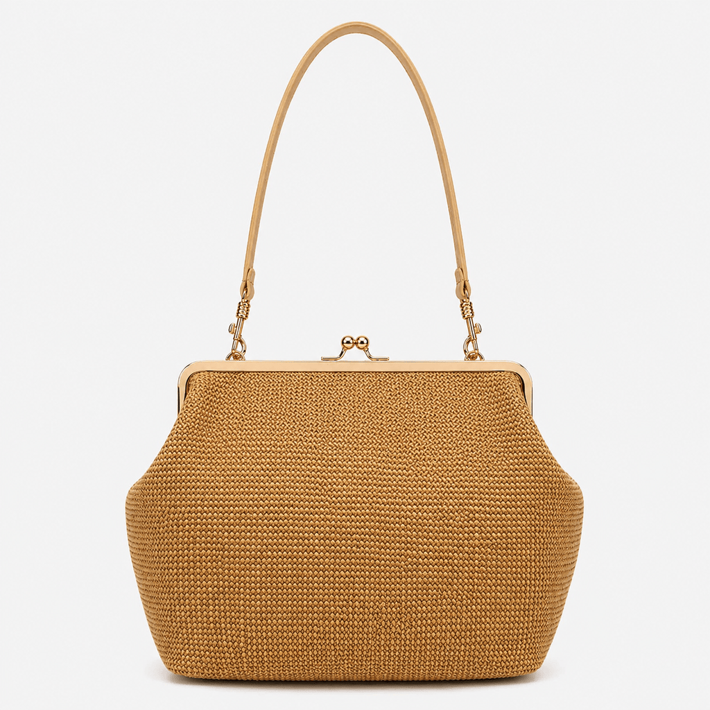 Large Striped Woven Shell Clutch Bag for Women Large Striped Woven Shell Clutch Bag for Women Stylish Summer Purse