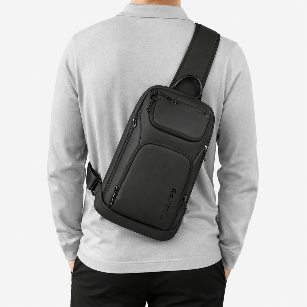 Men's Business Crossbody Sling Bag Men's Business Crossbody Sling Bag Water Repellent for Travel & Work