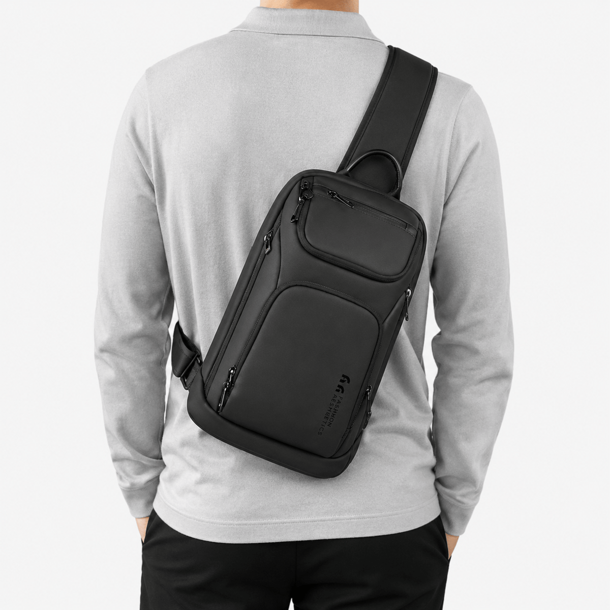 Men's Business Crossbody Sling Bag Men's Business Crossbody Sling Bag Water Repellent for Travel & Work