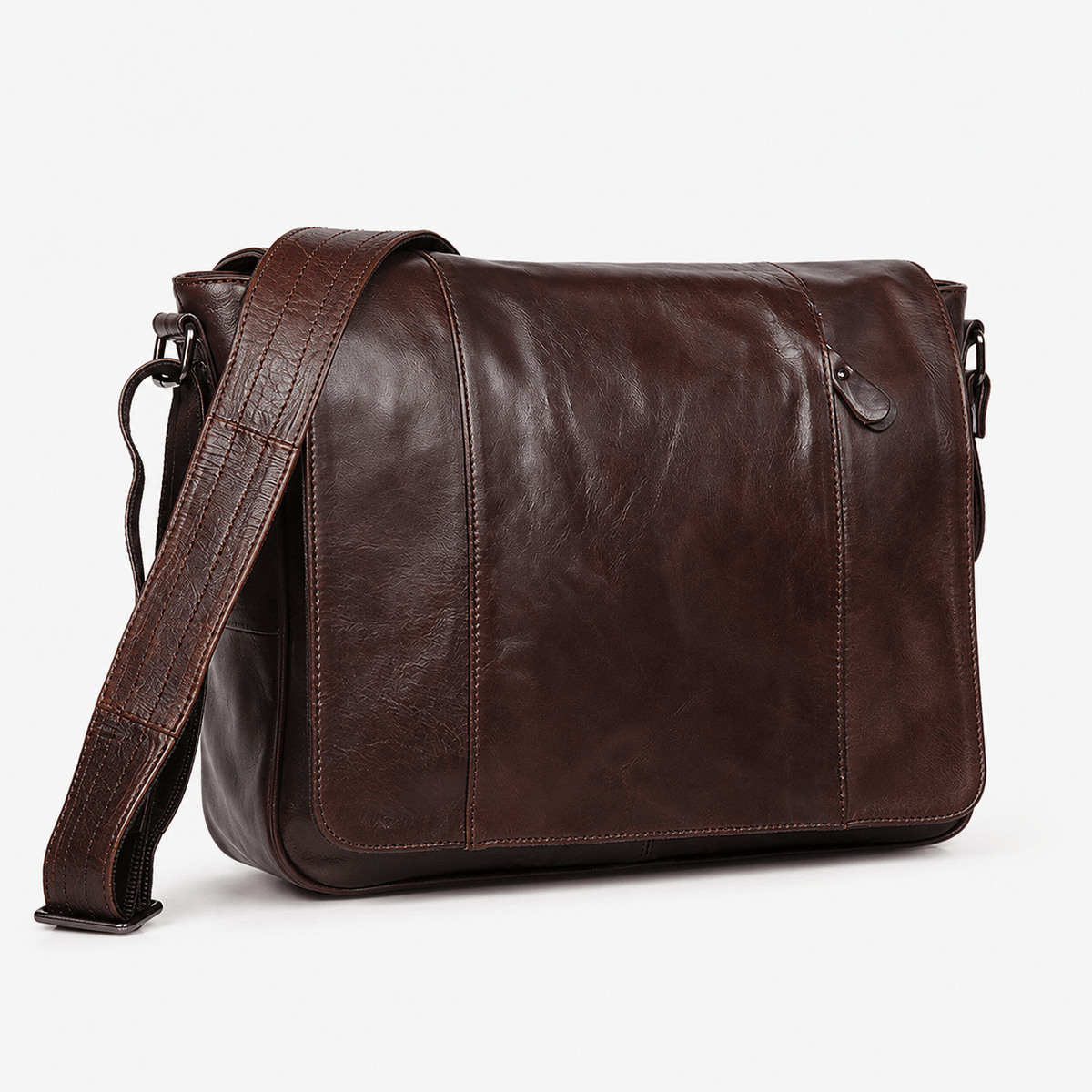 Men's Full Grain Leather Messenger Bag Men's Full Grain Leather Messenger Bag for 13 Inch Laptop Travel Use