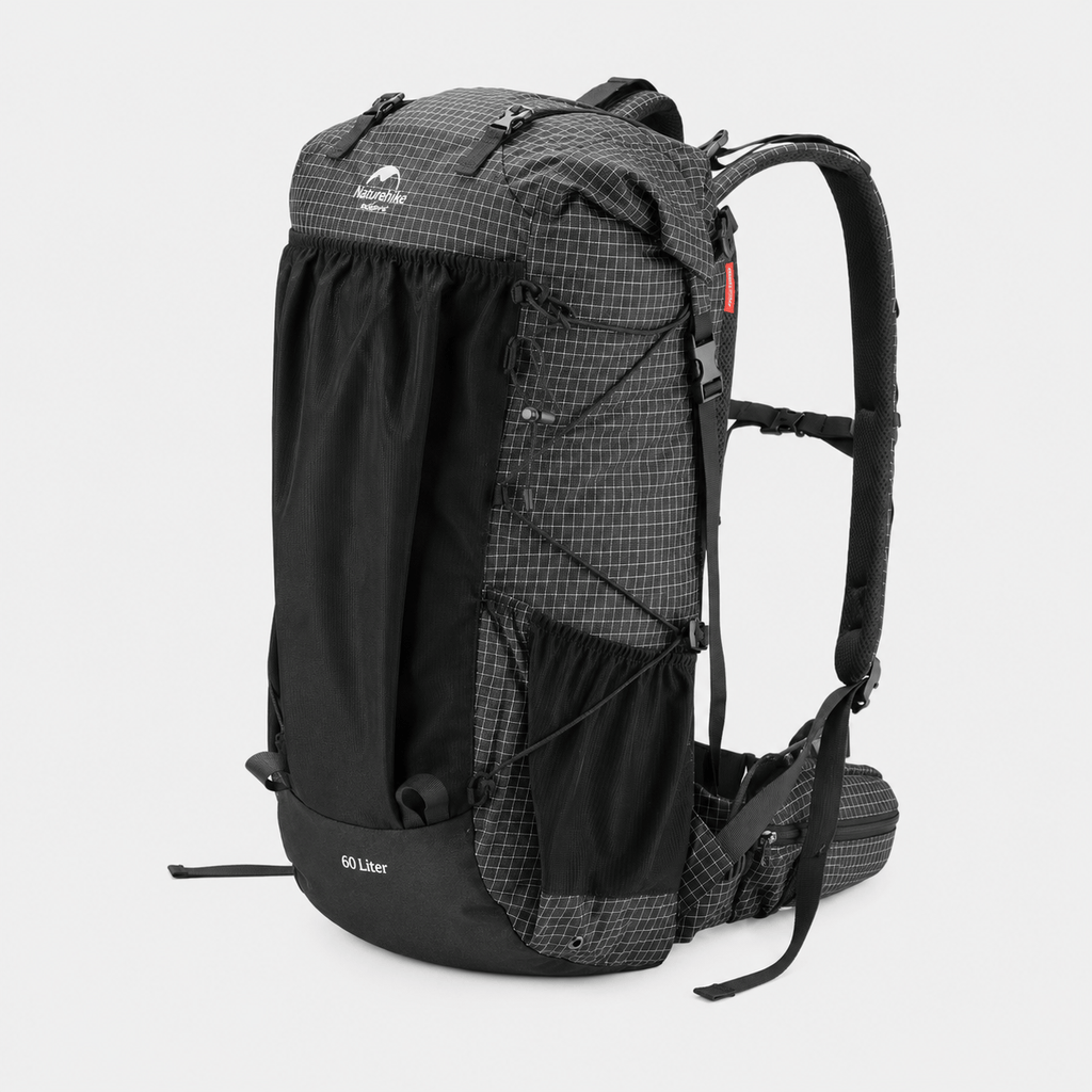 Naturehike 60L+5L Waterproof Hiking Backpack Naturehike 60L+5L Waterproof Hiking Backpack with Rain Cover Black