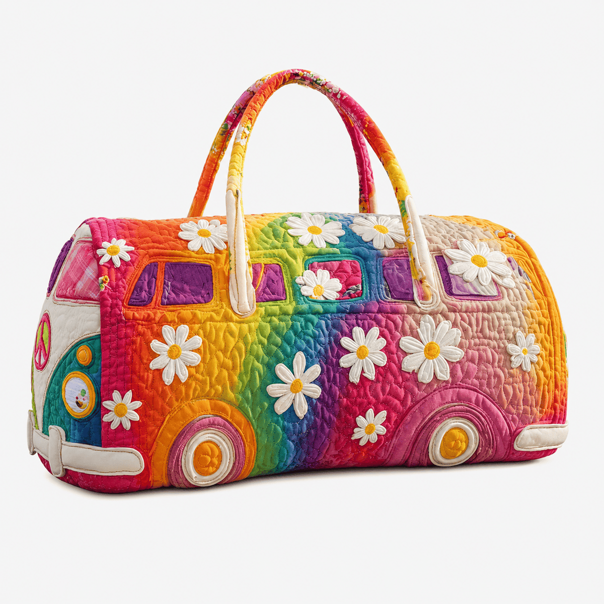 Quilted Oxford Travel Duffle Bag Quilted Oxford Travel Duffle Bag with Zipper for Weekend Trips Unisex