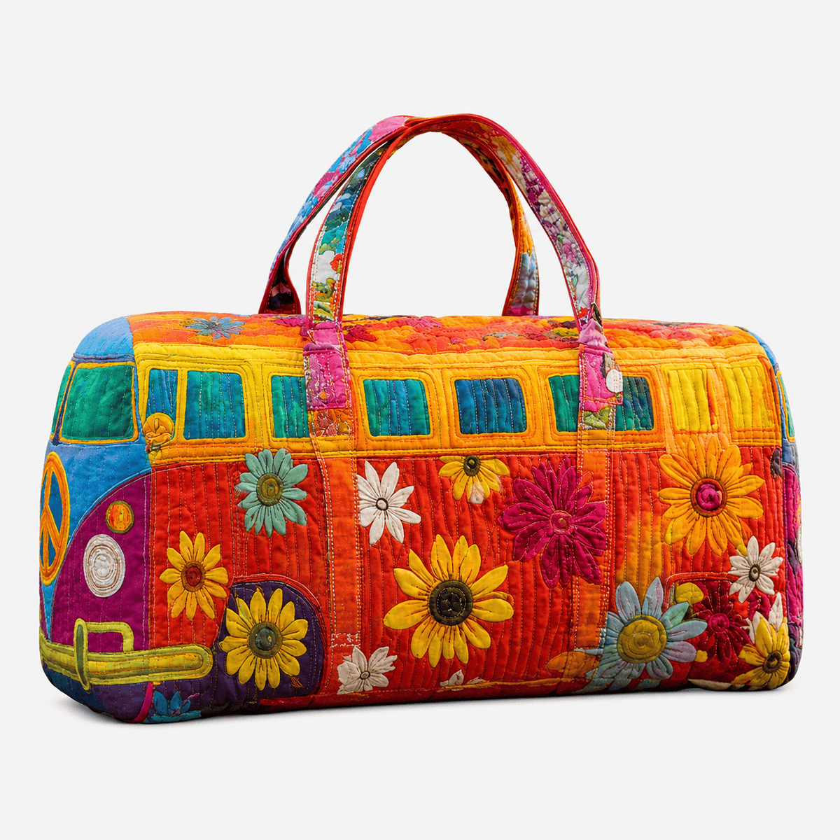 Quilted Oxford Travel Duffle Bag Quilted Oxford Travel Duffle Bag with Zipper for Weekend Trips Unisex