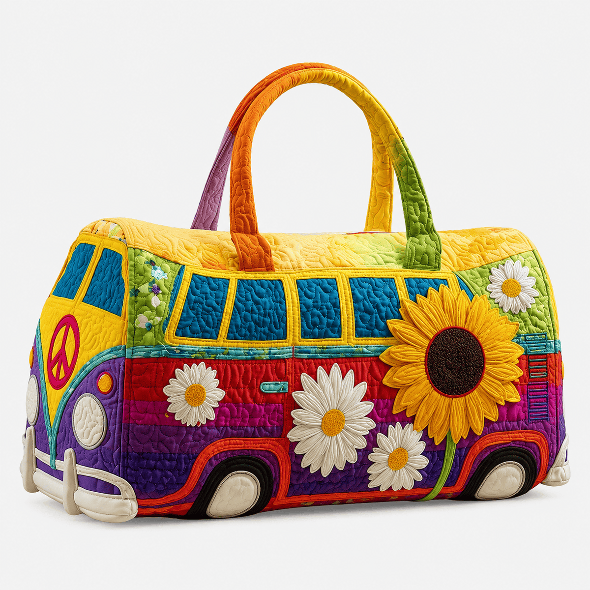 Quilted Oxford Travel Duffle Bag Quilted Oxford Travel Duffle Bag with Zipper for Weekend Trips Unisex