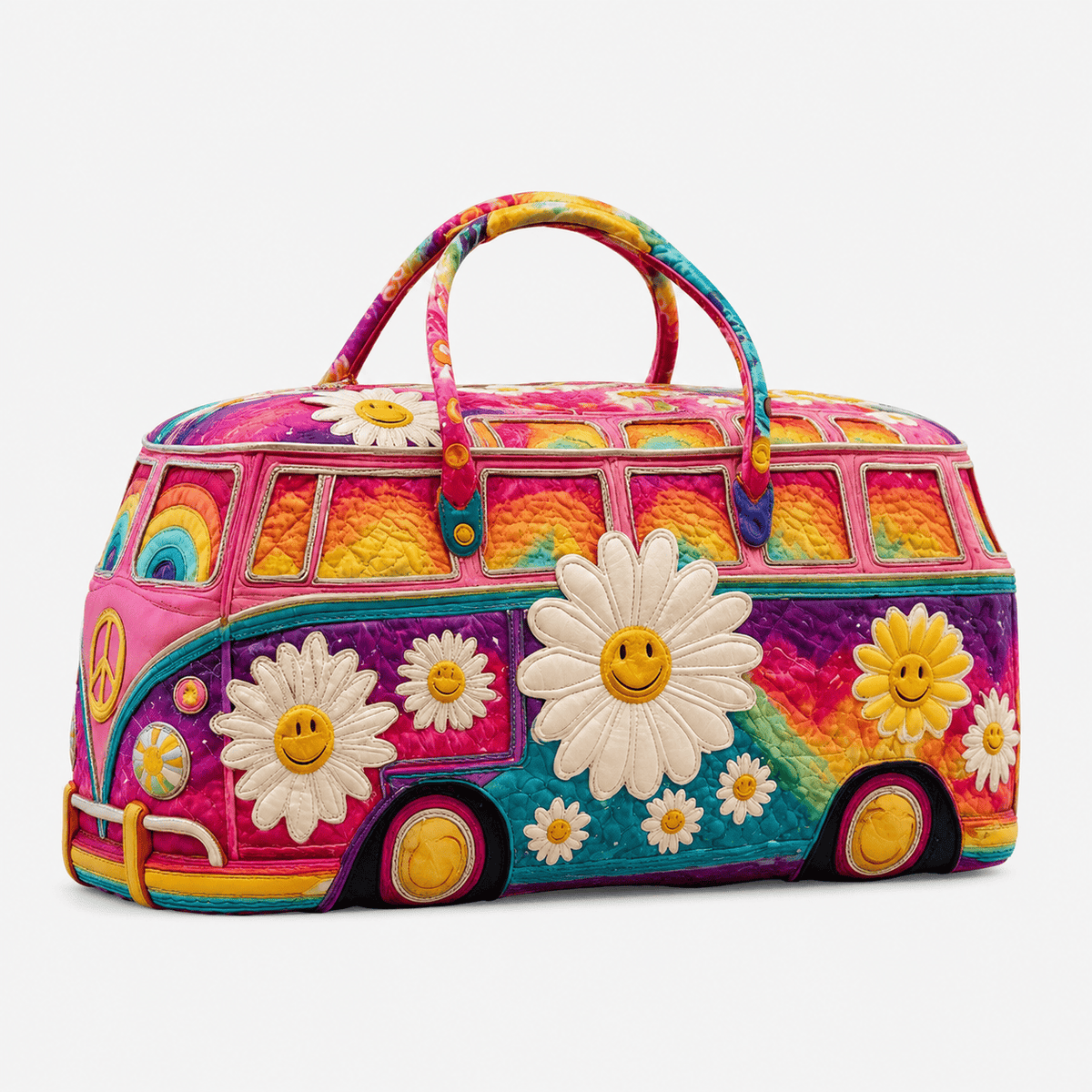 Quilted Oxford Travel Duffle Bag Quilted Oxford Travel Duffle Bag with Zipper for Weekend Trips Unisex