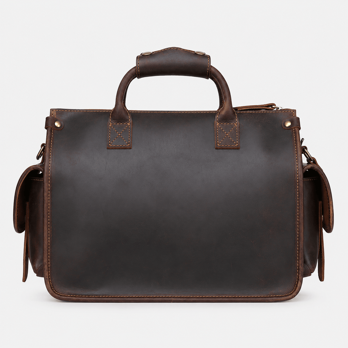 Retro Genuine Leather Business Briefcase Retro Genuine Leather Business Briefcase for Men Large Capacity Tote