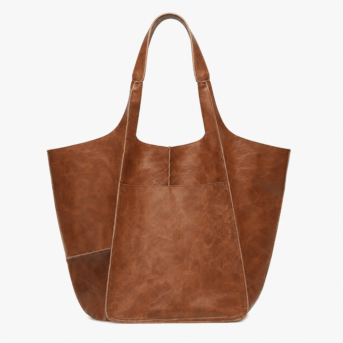 Retro Large PU Leather Tote Bag Retro Large PU Leather Tote Bag for Women - Soft Spacious Shopper Bag