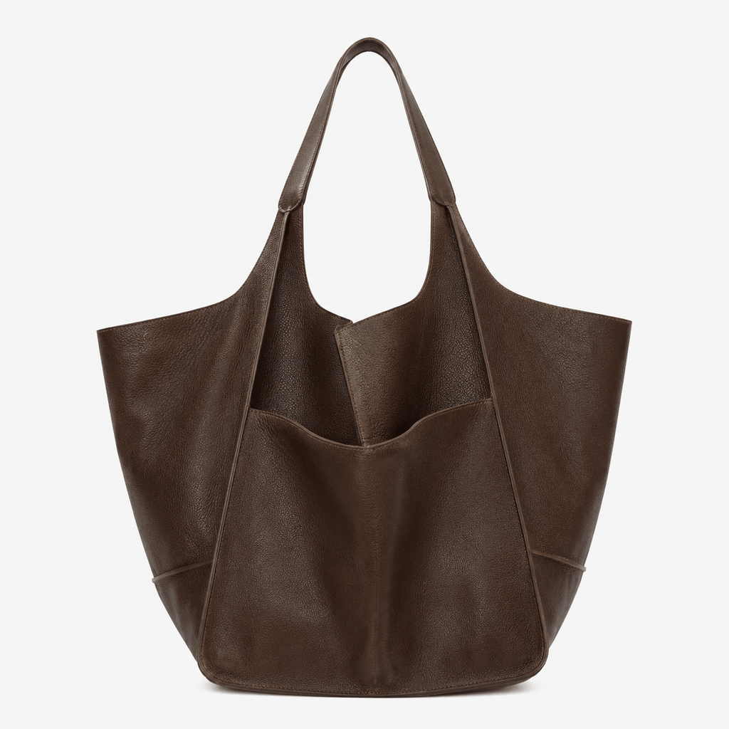 Retro Large PU Leather Tote Bag Retro Large PU Leather Tote Bag for Women - Soft Spacious Shopper Bag