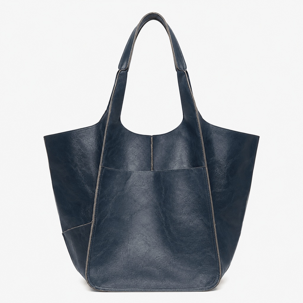 Retro Large PU Leather Tote Bag Retro Large PU Leather Tote Bag for Women - Soft Spacious Shopper Bag
