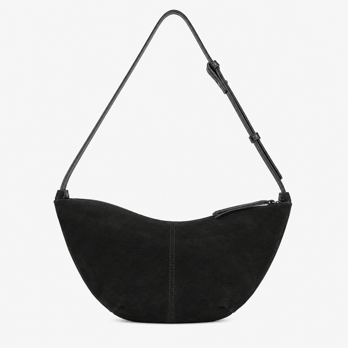 Suede Crescent Shoulder Bag Faux Suede Crescent Shoulder Bag with Adjustable Strap for Everyday Use