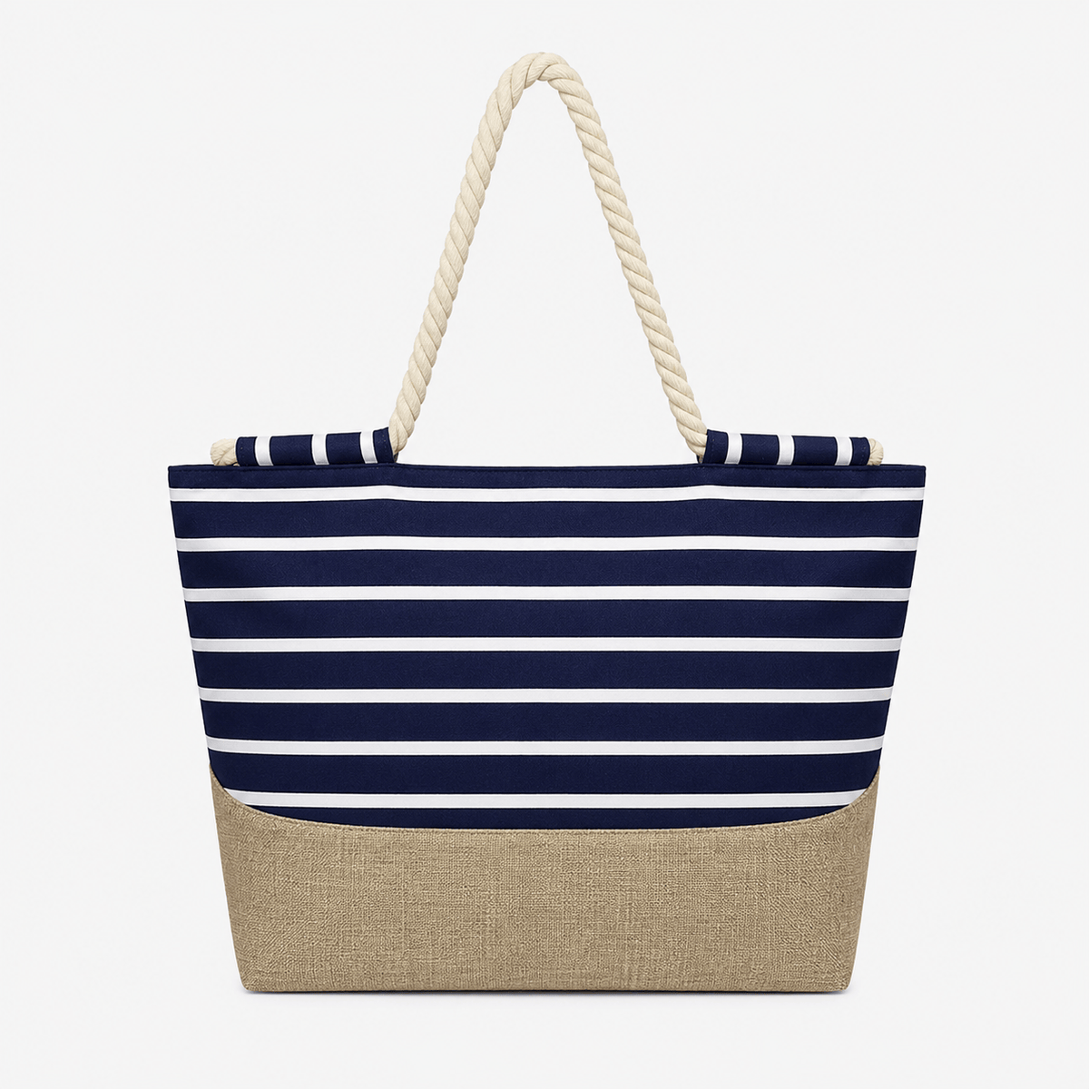 Vintage Blue Striped Bohemian Tote Bag Vintage Blue Striped Polyester Tote Bag for Women Large Capacity Daily
