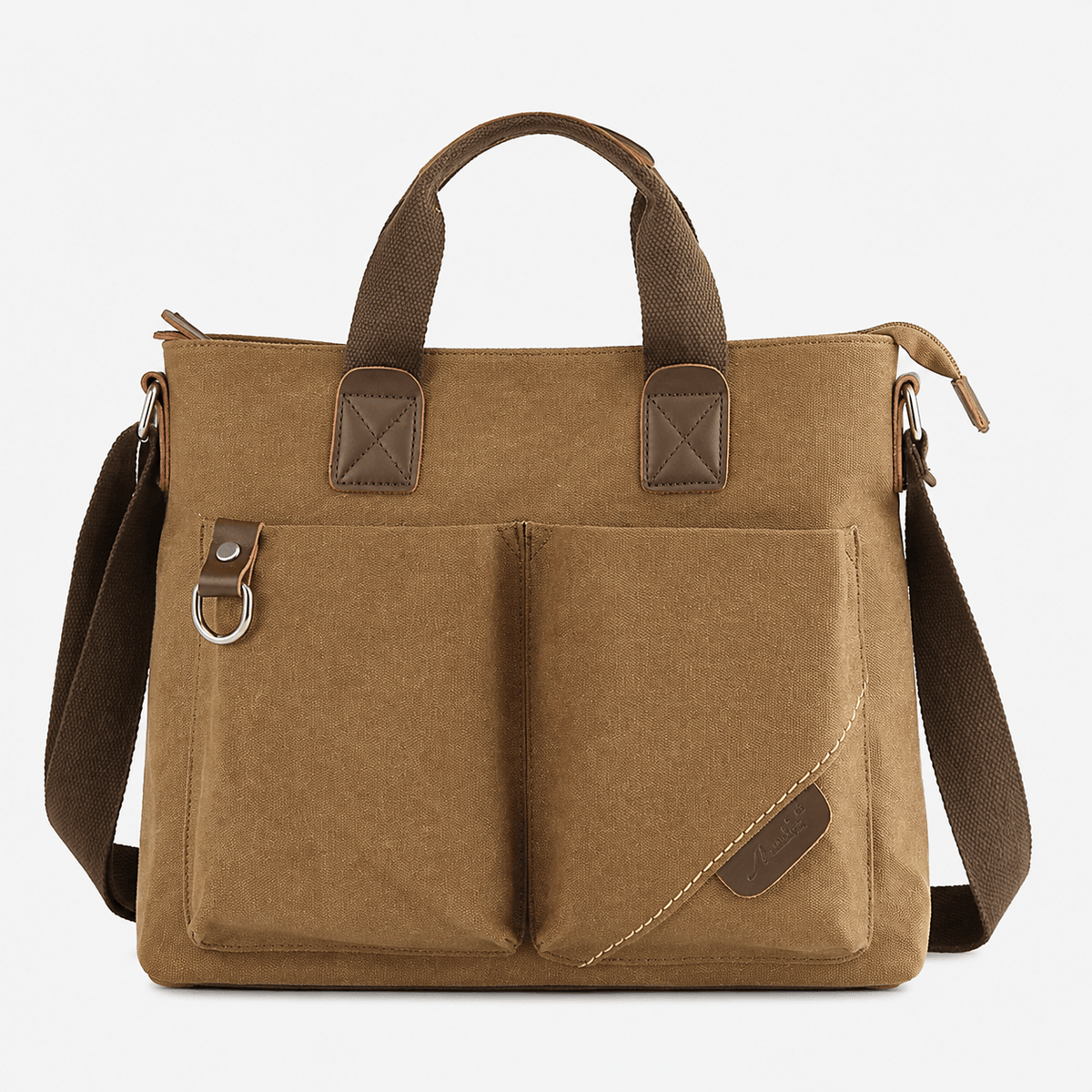 Vintage Canvas Laptop Briefcase for Men Vintage Canvas Laptop Briefcase for Men - Waterproof 15.6 Inch Bag