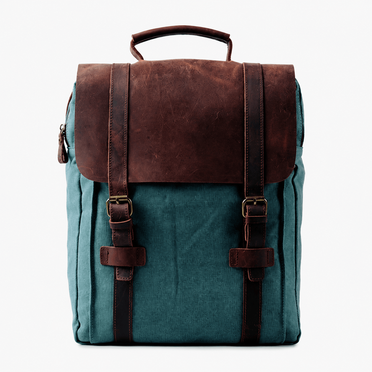 Vintage Canvas Leather Laptop Backpack Vintage Canvas Leather Laptop Backpack for Work School Travel 15.6-Inch