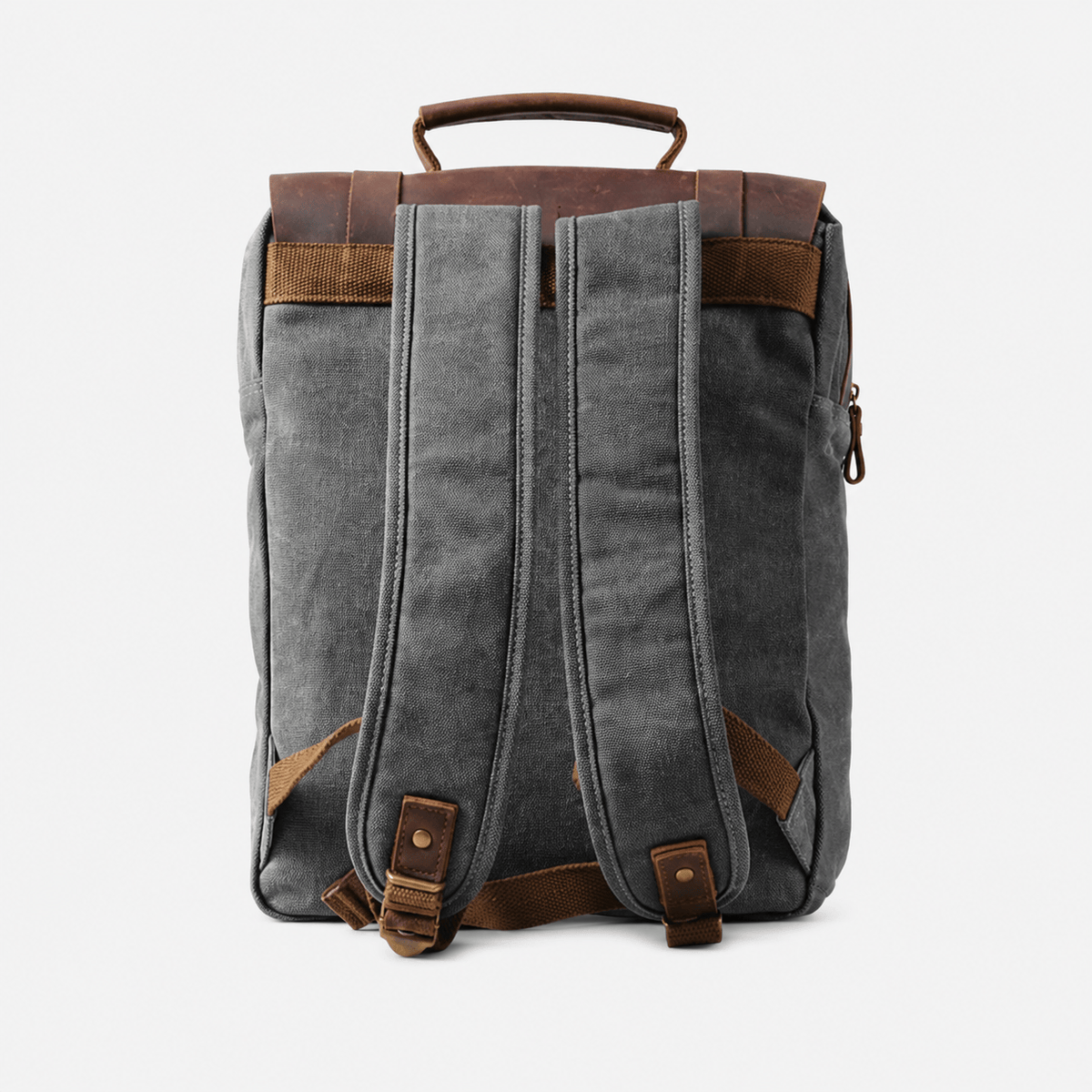 Vintage Canvas Leather Laptop Backpack Vintage Canvas Leather Laptop Backpack for Work School Travel 15.6-Inch