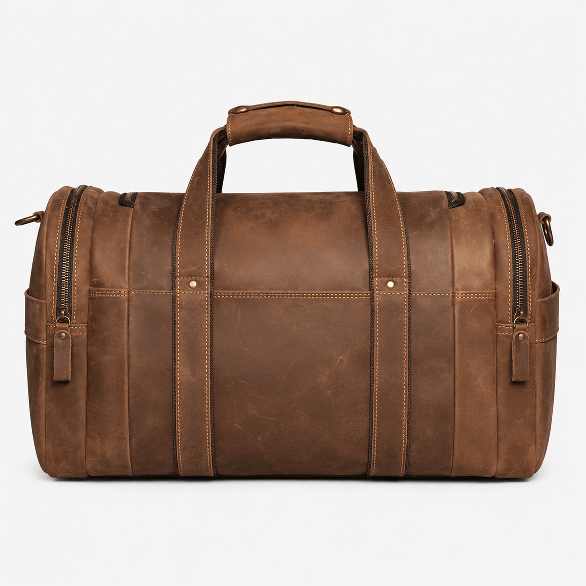 Vintage Crazy Horse Leather Travel Duffle Bag Vintage Full Grain Leather Travel Duffle Bag for Weekend Business Trips