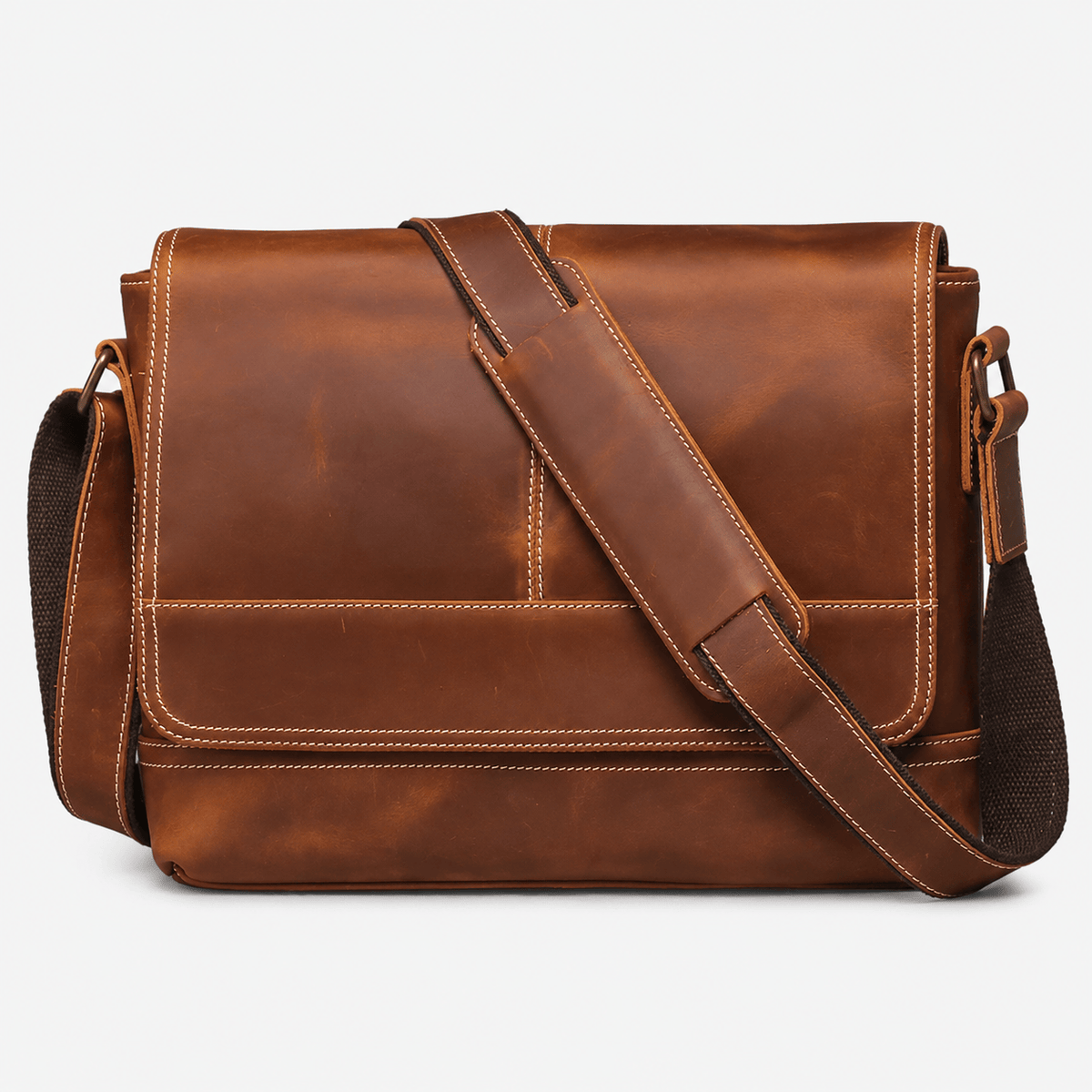 Vintage Genuine Leather Messenger Bag Vintage Genuine Leather Messenger Bag for Men - Handmade Cowhide Bag