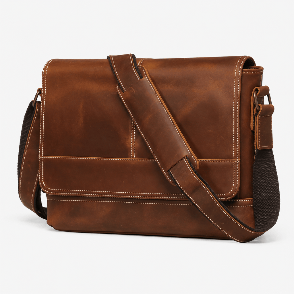 Vintage Genuine Leather Messenger Bag Vintage Genuine Leather Messenger Bag for Men - Handmade Cowhide Bag