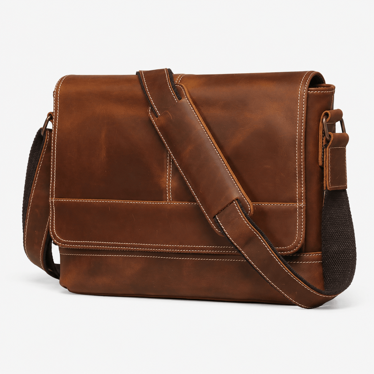 Vintage Genuine Leather Messenger Bag Vintage Genuine Leather Messenger Bag for Men - Handmade Cowhide Bag