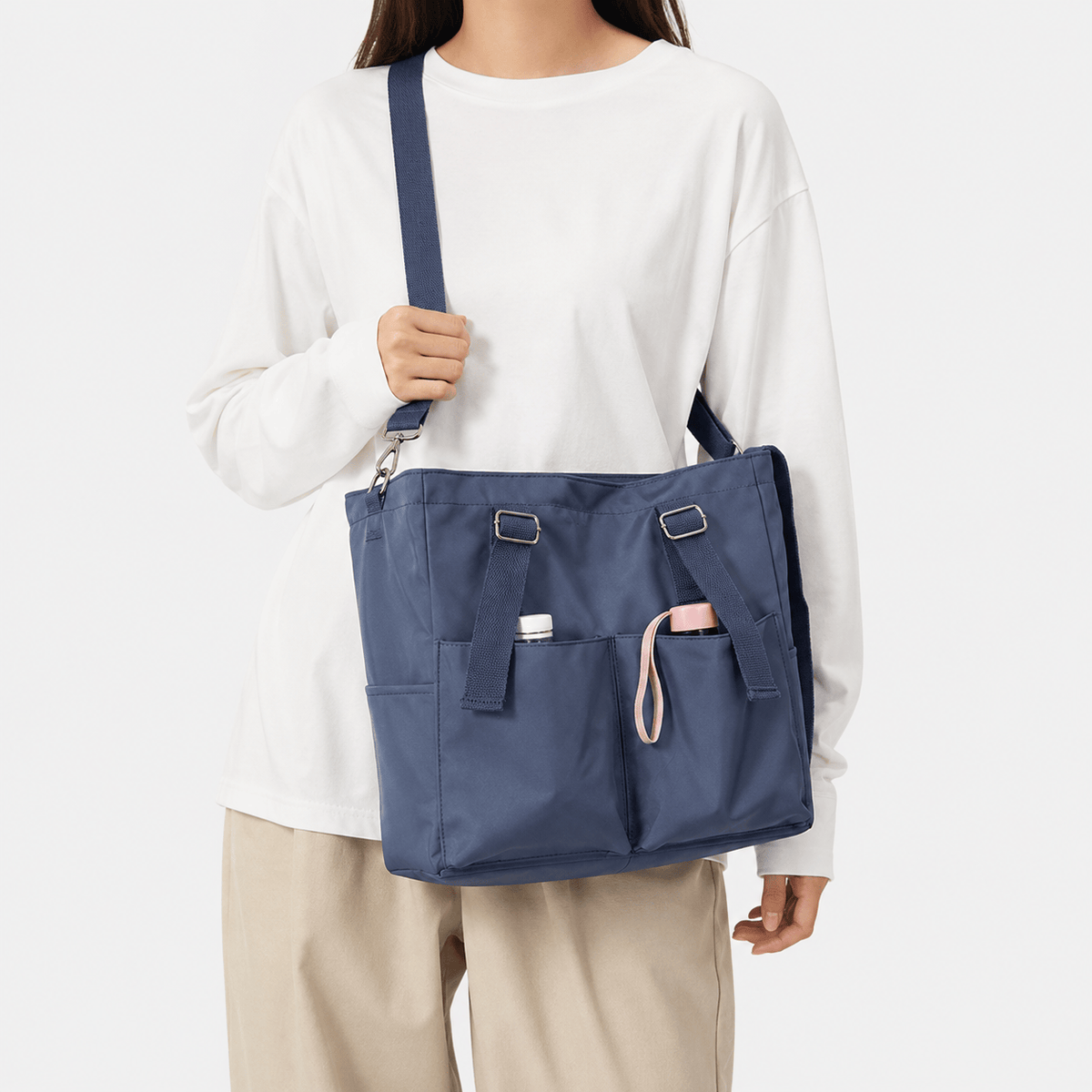 Waterproof Nylon Canvas Tote Shoulder Bag Waterproof Nylon Canvas Tote Shoulder Bag