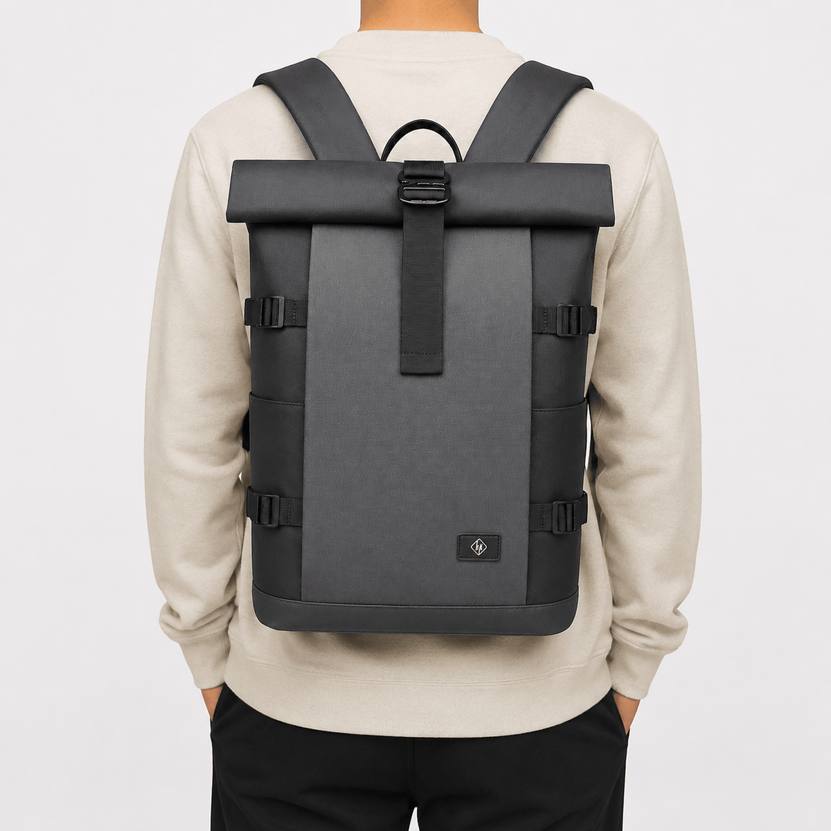 Waterproof Roll-Top Laptop Backpack 17 Inch Waterproof Roll-Top 17 Inch Laptop Backpack for Travel and Work Men
